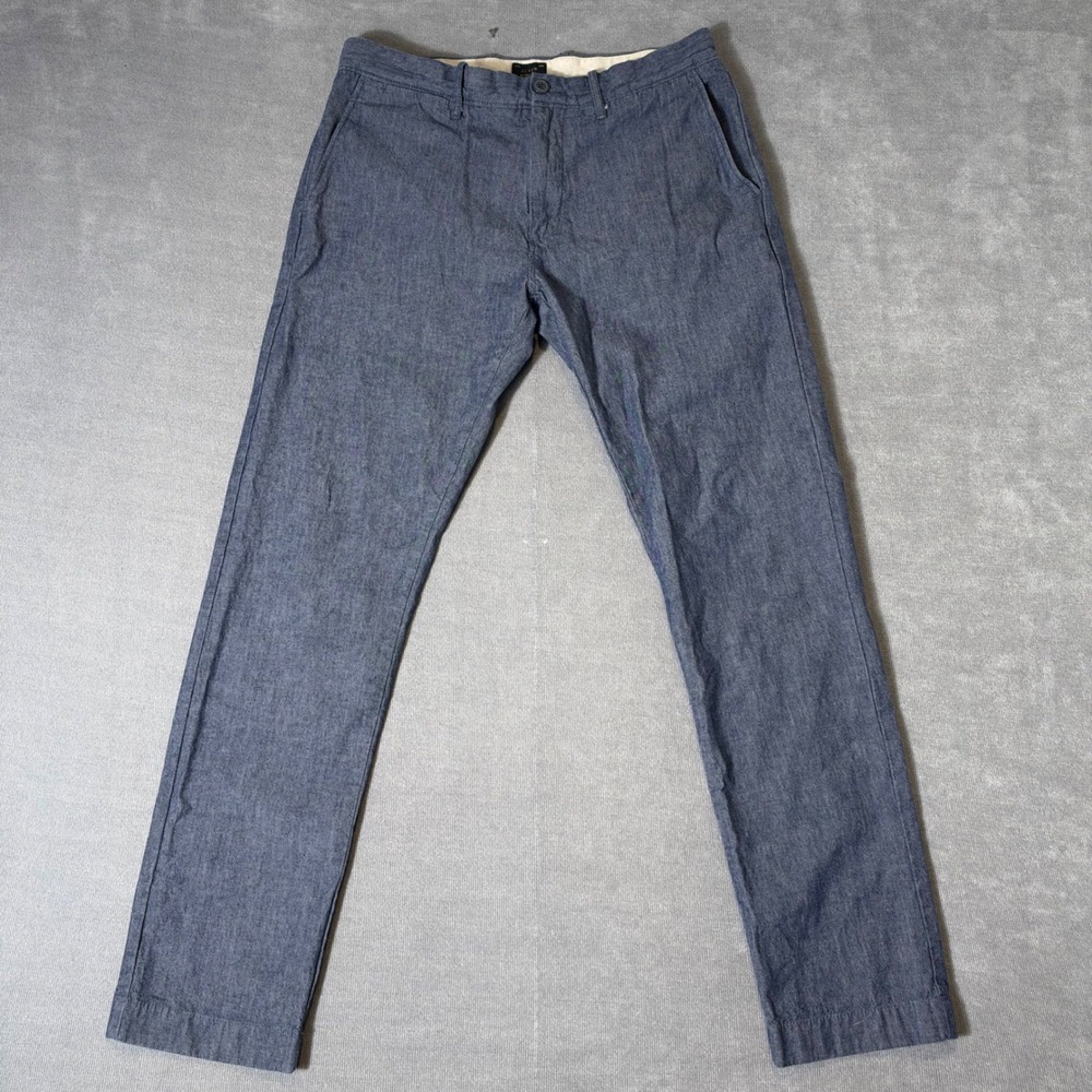 J.Crew 484 Slim Fit Stretch Chino Pants Blue W30 L30 Chambray Style 1185